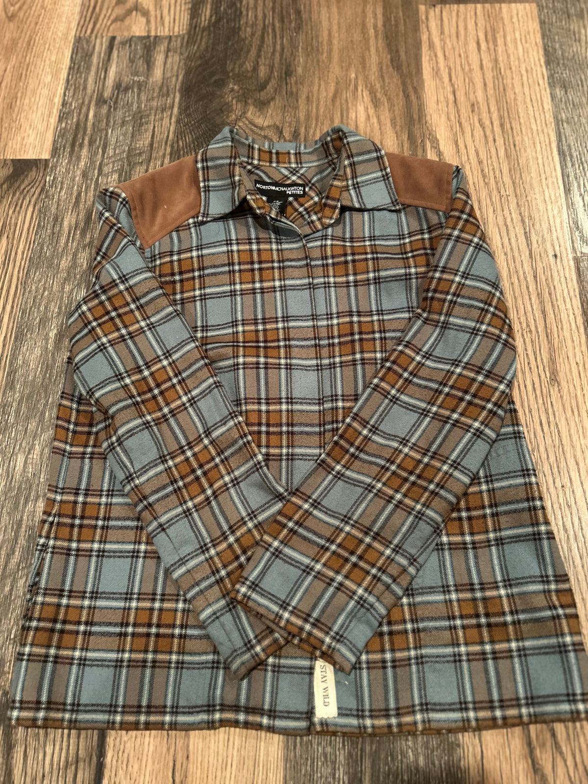 Teal Saddle Study Flannel
