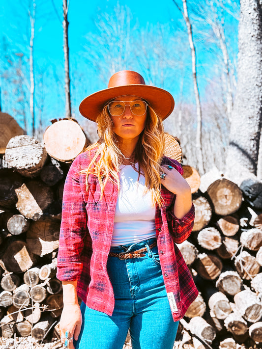 The Gritty Pink Cowgirl Flannel